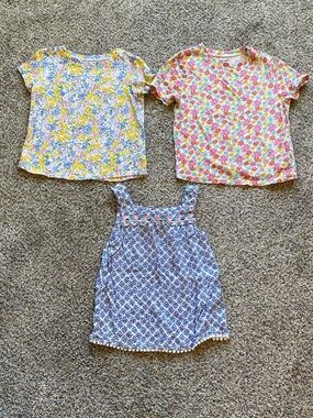 Old Navy and Carters 4T Floral baby girl Short Sleeve Shirt Set